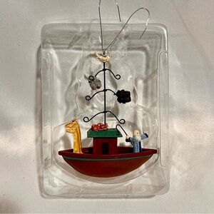 Vintage 2001 Noah's Ark Collectible Handsculpted Joanne Esric Christmas Ornament